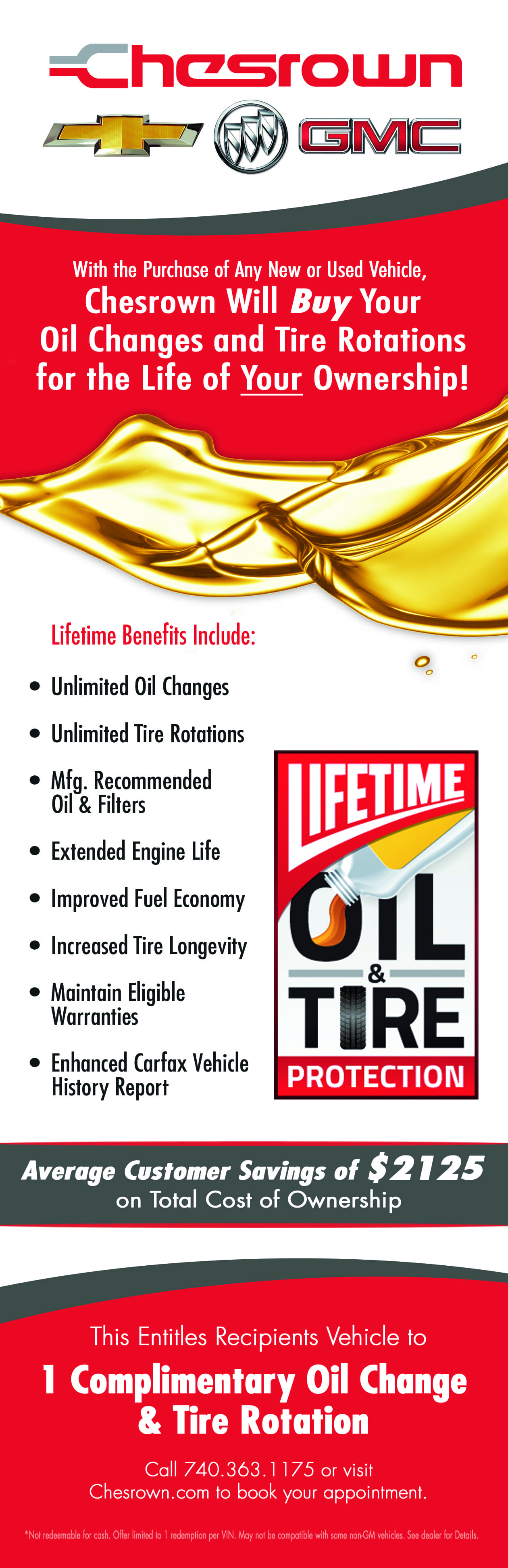 Oil and Tire Savings