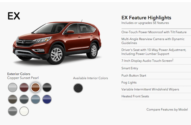 2016 Honda Cr V Color Chart